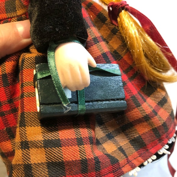 Vintage Porcelain Doll Plaid Tartan Dress - Picture 8 of 15